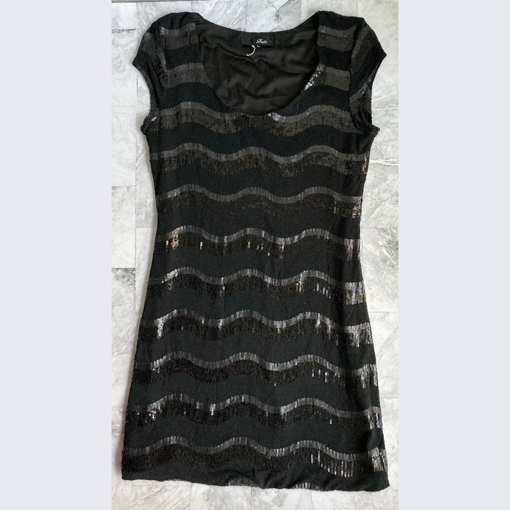 Fate Black Sequin mini dress